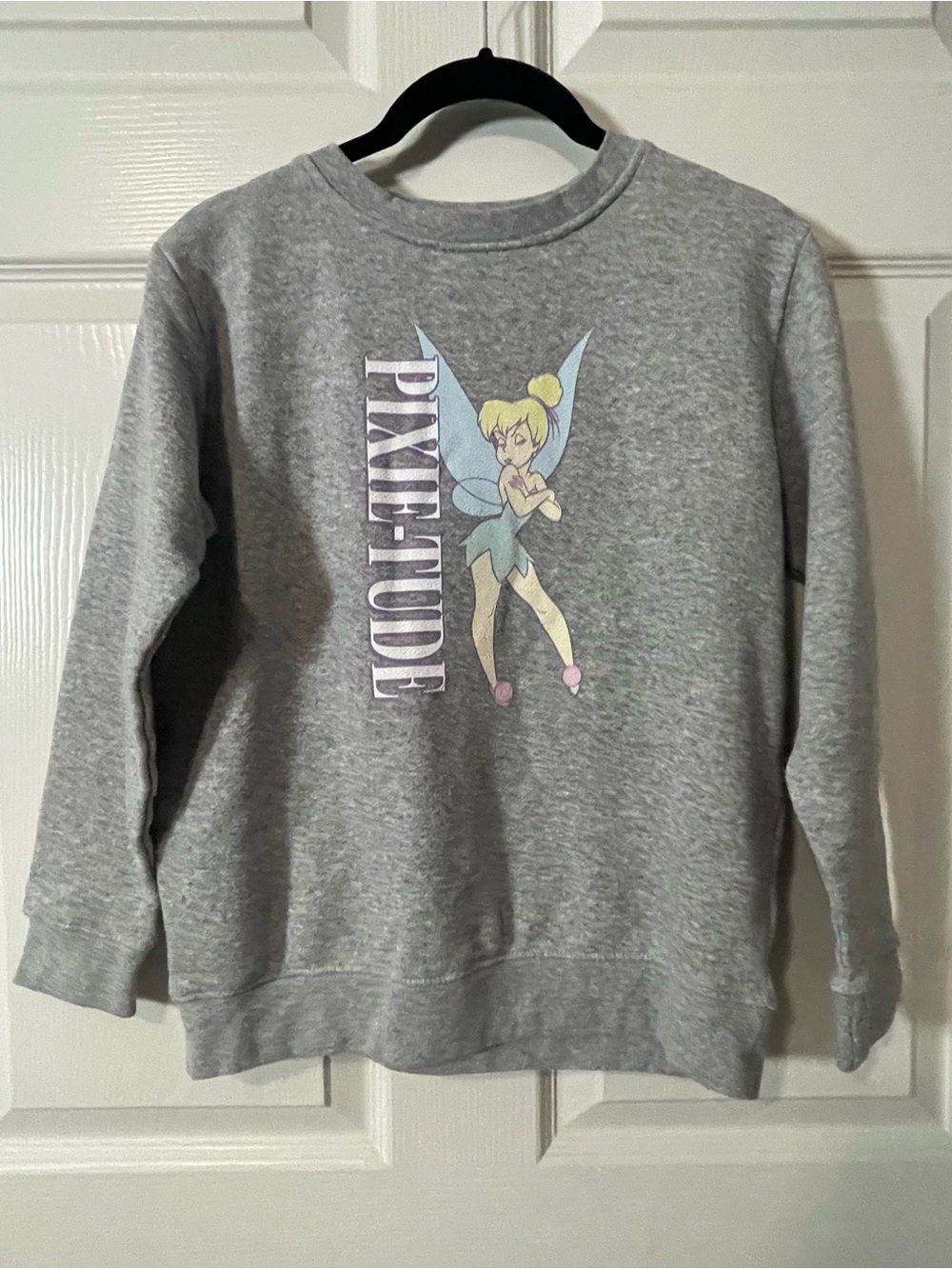 Disney Tinker Bell Sweatshirt Youth Size Large Crewneck Pullover Fairy Graphic